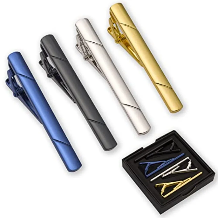 Men'S Suit Accessories - 4Pcs Tie Clips For Men Tie