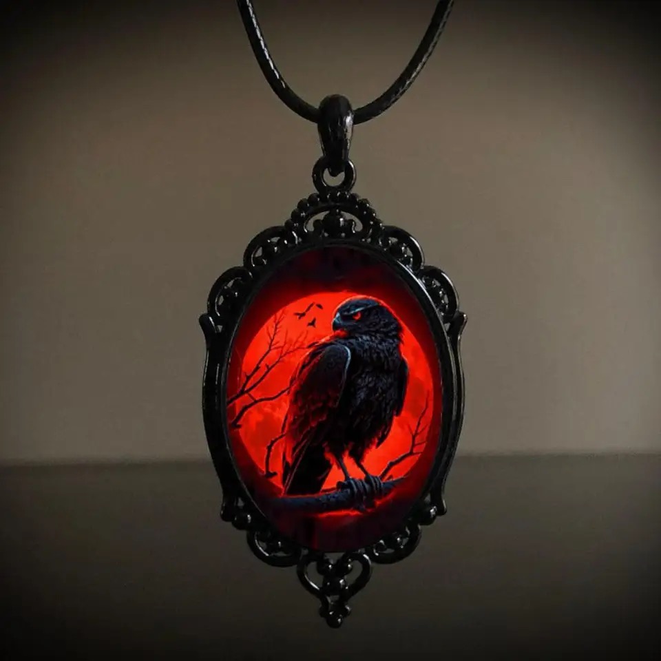 Gothic Vampire Owl Cameo Neckl - đánh giá và giá Men'S Vampire Accessories