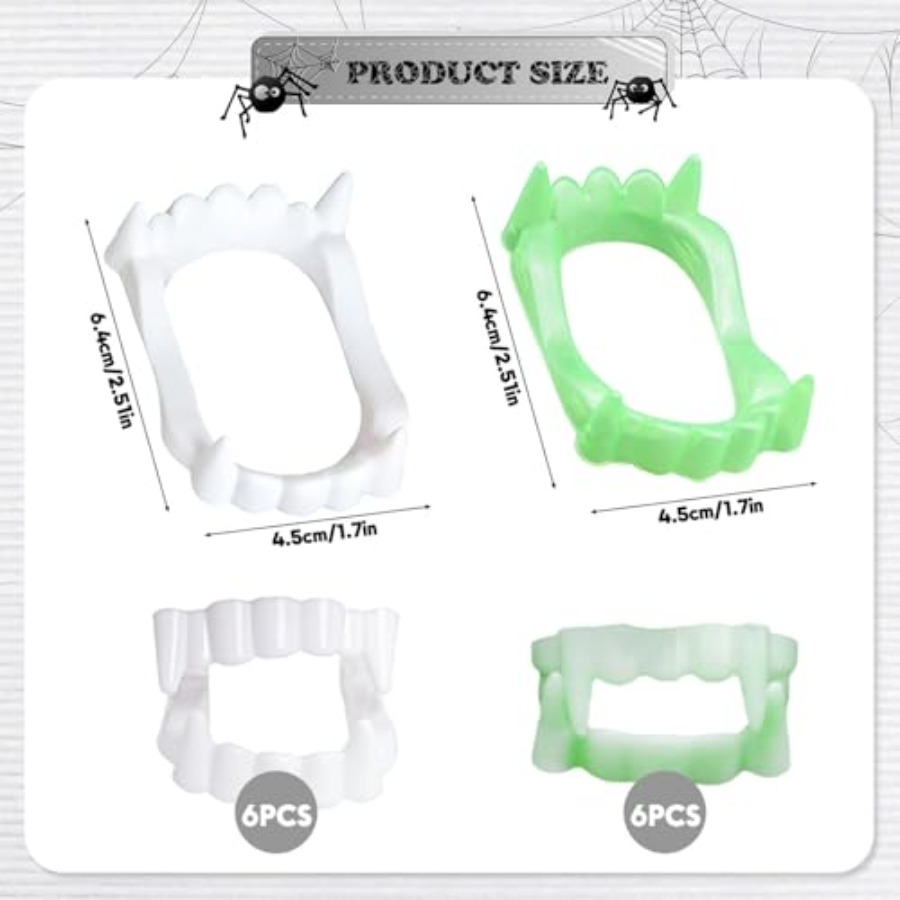 12 Pcs Halloween White Teeth F - đánh giá và giá Men'S Vampire Accessories
