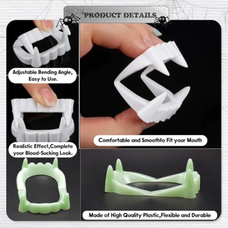 12 Pcs Halloween White Teeth F - đánh giá và giá Men'S Vampire Accessories