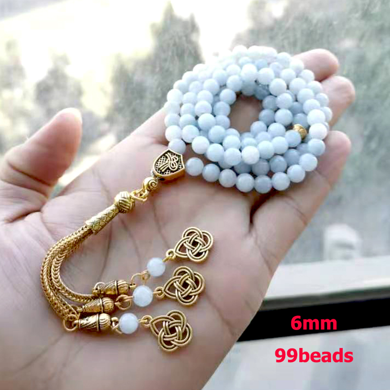 Tasbih Tự Nhiên Aquamarines Đá - đánh giá và giá Men Accessories Hk