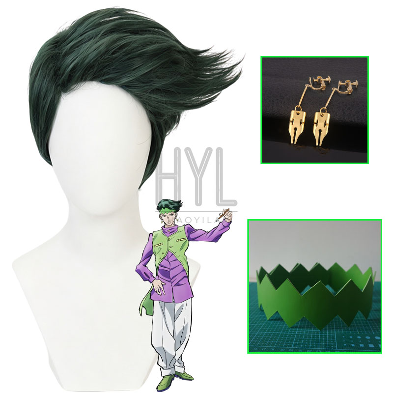 Anime JOJO Rohan Kishibe Cospl - đánh giá và giá Men Accessories Earrings