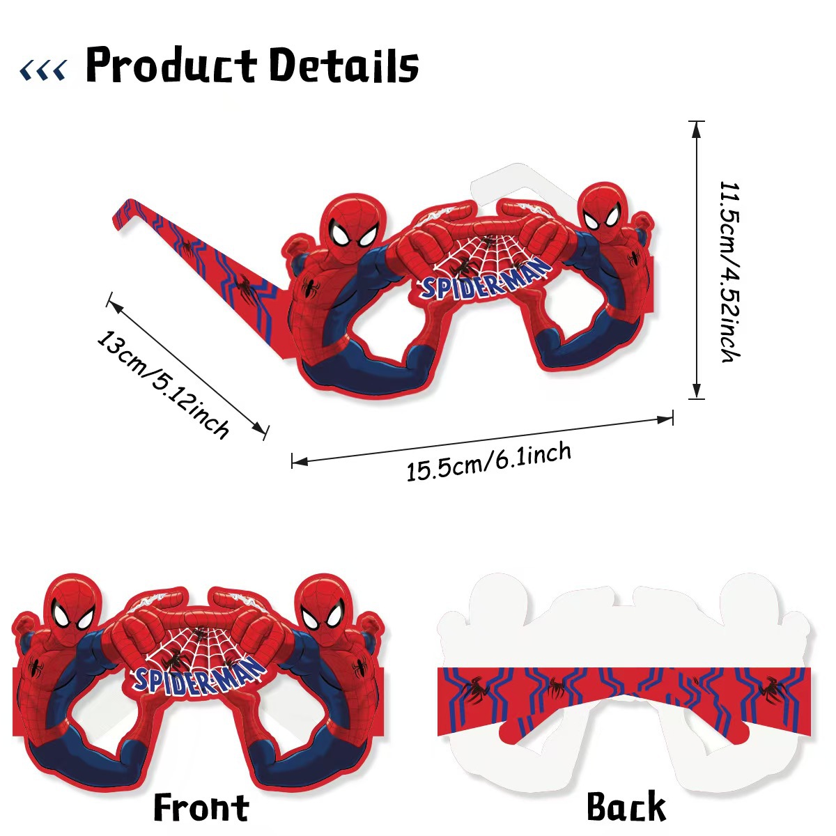 8PCS Spider-Man Paper Eco-Frie - đánh giá và giá Men Accessories For Birthday Gift