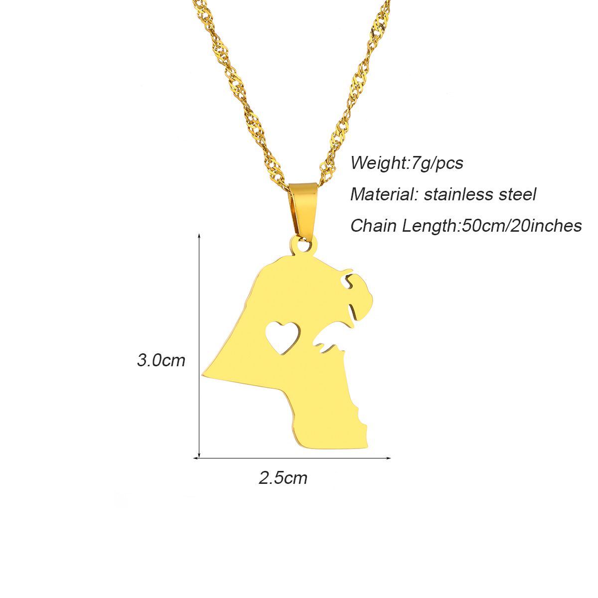 Stainless Steel Kuwait Map Fla - đánh giá và giá Men Accessories Kuwait