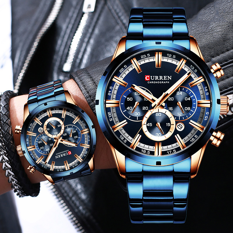 Đồng Hồ Nam Mặt Số Xanh Dương  - đánh giá và giá Men Accessories For Wrist