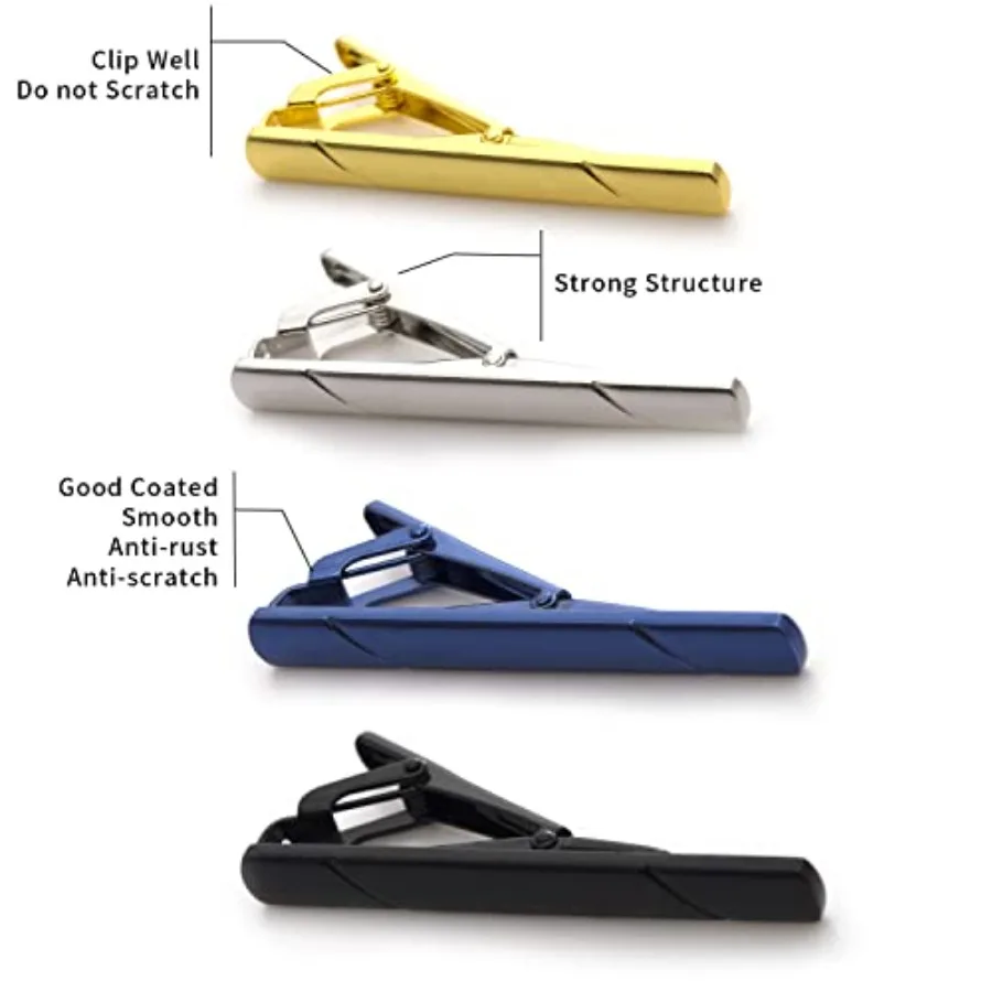 4Pcs Tie Clips For Men Tie Bar - đánh giá và giá Men'S Suit Accessories