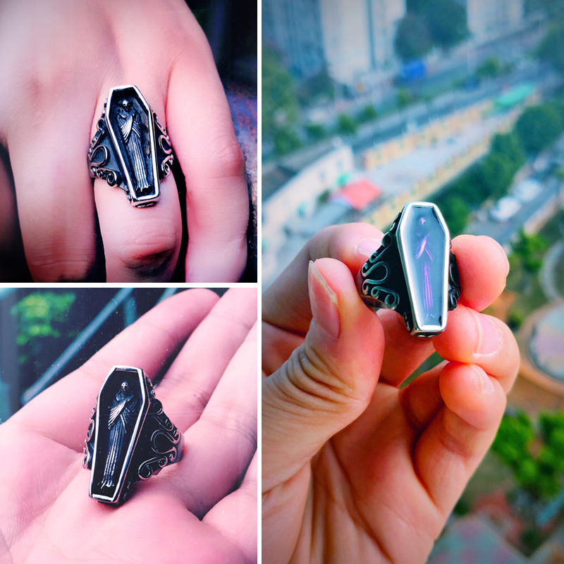 BEIER Undertaker Đầu Lâu Gothi - đánh giá và giá Men'S Vampire Accessories
