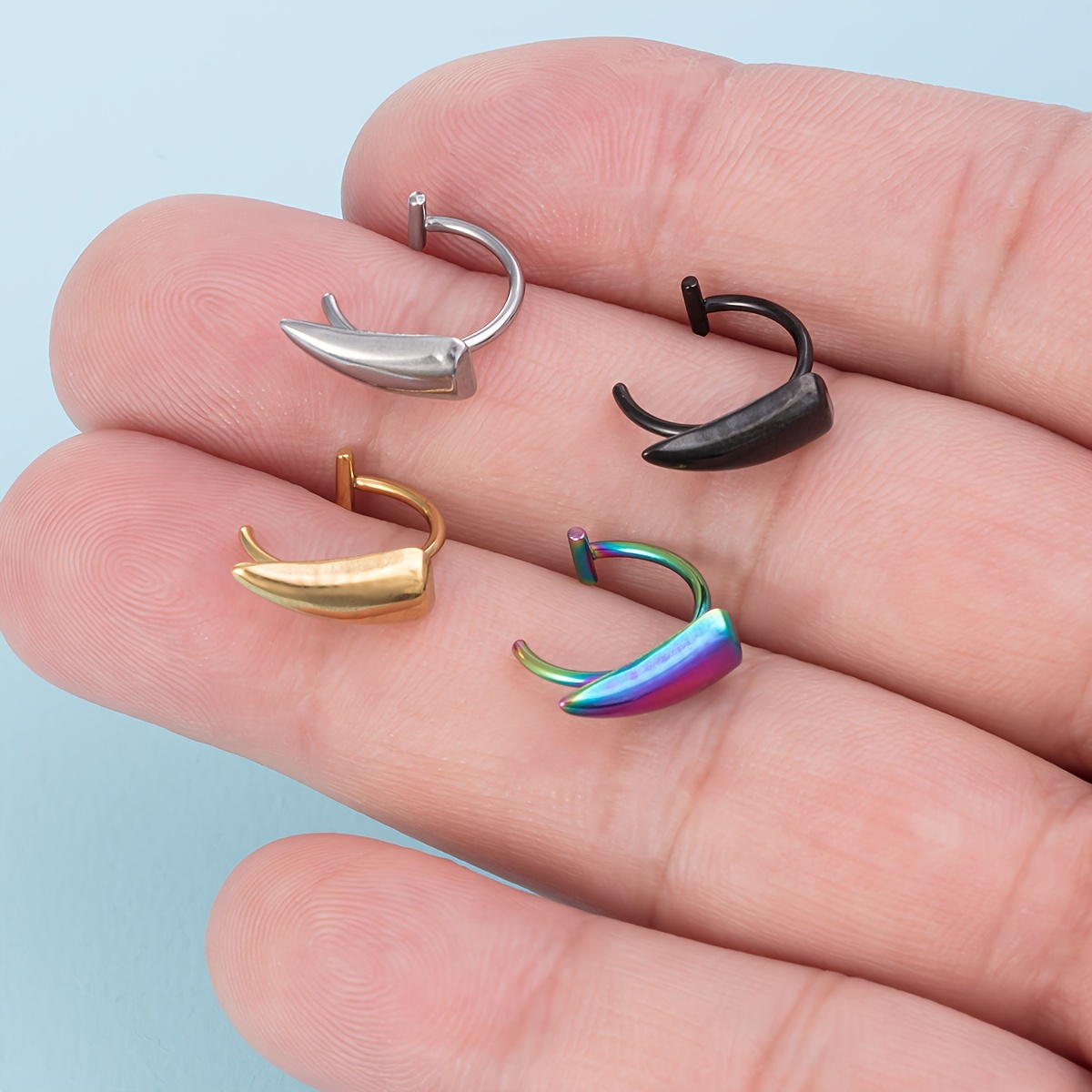 1Pair Stainless Steel Vampire  - đánh giá và giá Men'S Vampire Accessories