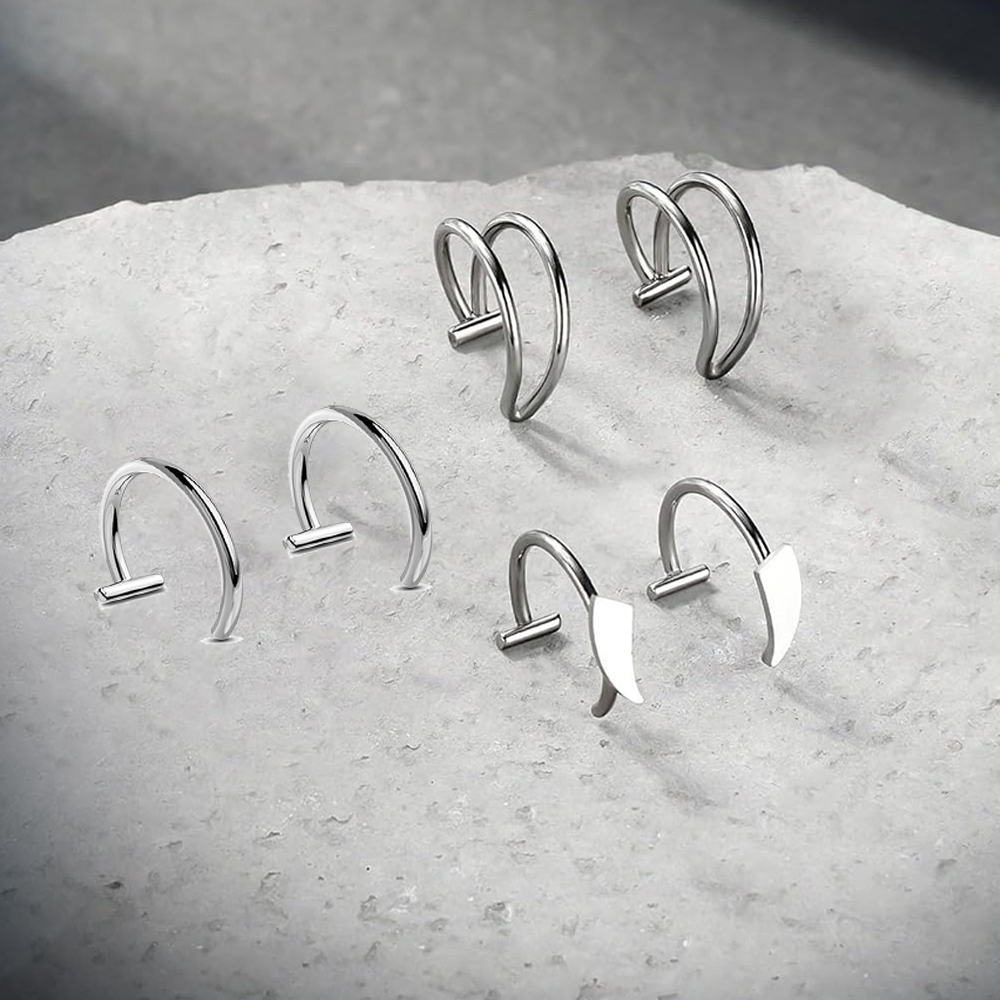 6pcs Stainless Steel Fake Lip  - đánh giá và giá Men'S Vampire Accessories